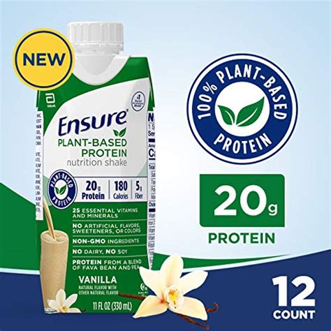 Ensure 100 Plant Based Protein Vegan Nutrition Shakes With 20G Fava