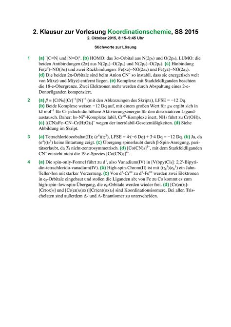 Klausur Ss2015b Loesung Pdf 2 Klausur Zur Vorlesung