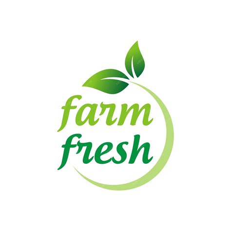 Premium Vector The Logo For Farm Fresh Is Green And Has A Green Leaf