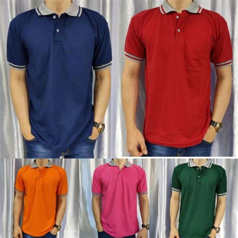 Jual Kaos Polos Pria Kaos Kerah Kaos Krah Cowok Kaos Rib Pria Lengan