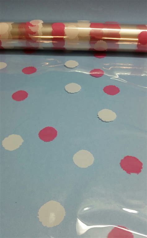 Rolls 40 X 100 Designs Big Pink And White Dots Cellodepot