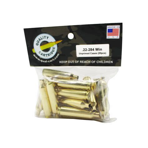 Quality Cartridge Brass 22 284 Winchester Unprimed 20bag Graf And Sons