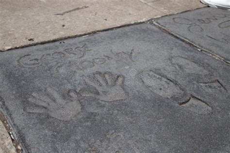 Celebrity Footprints In Hollywood Editorial Photography Image Of