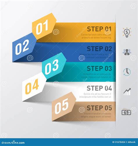 Business Process Abstract Infographics Template Stock Vector