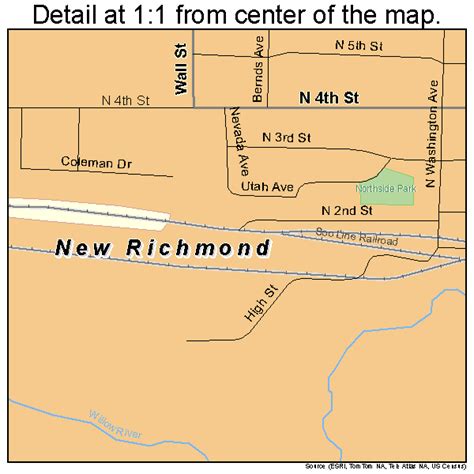 New Richmond Wisconsin Street Map 5557100