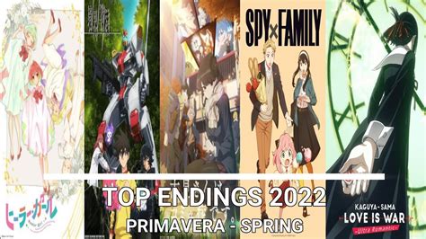 Top Anime Endings Temporada Primavera Spring Animeendings