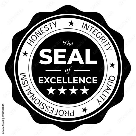 Seal Of Excellence Stamp Stock Vector Adobe Stock