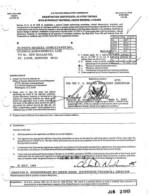 Fillable Online Nrc Registration Certificate For In Vitro Testing For