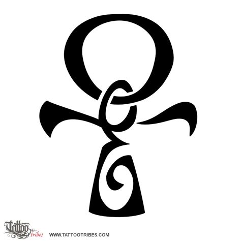 Ankh + E (Eternal life) ankh egyptian cross original tribal tattoo design