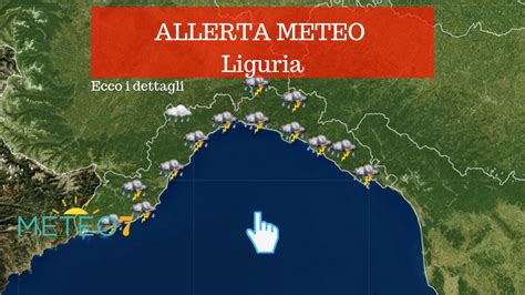 METEO Liguria ALLERTA meteo ARANCIONE per diverse città ecco le AREE