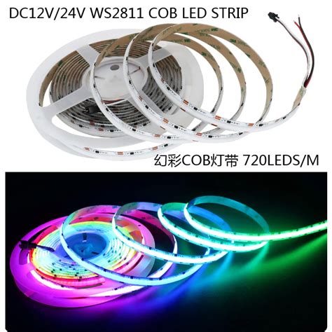 Ws Cob Led Strip Rgb Ic Pixel Addressable Dc V V Ws B Leds