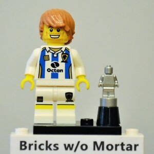 New Genuine Lego Soccer Player Minifig With Trophy Series Ebay