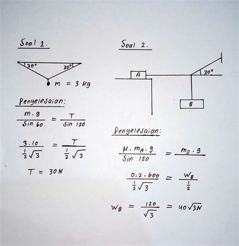 Soal Kesetimbangan Partikel Soal Dinamika Benda Tegar Dan