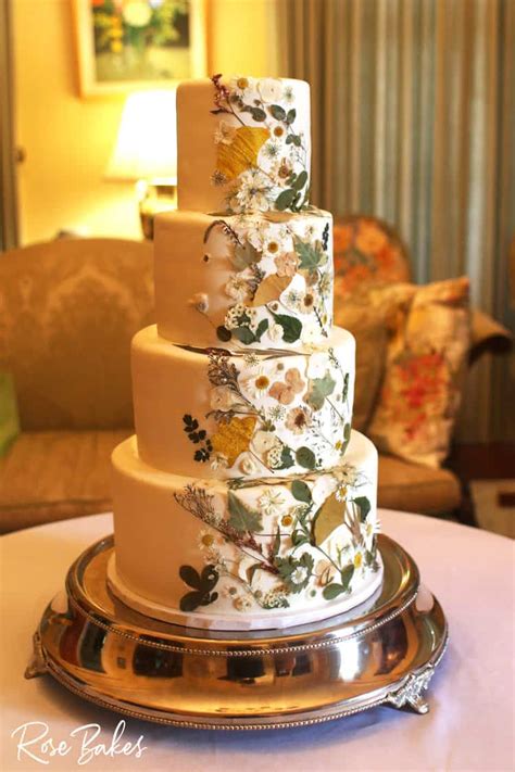 Pressed Flowers Wedding Cake Laptrinhx News