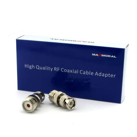 Maxmoral Pack Bnc To So Adapter Uhf Female To Bnc Male Coax Cable