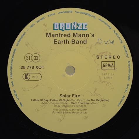 Manfred Mann S Earth Band Solar Fire