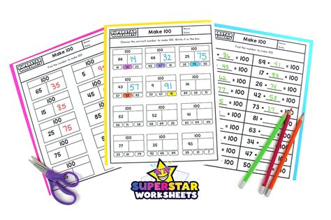 Make 100 Worksheets - Superstar Worksheets