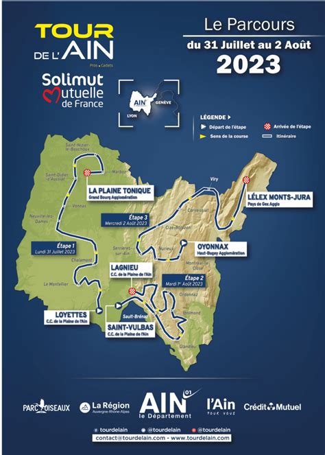 Le parcours de la 35ème édition professionnelle Tour de l Ain 2024