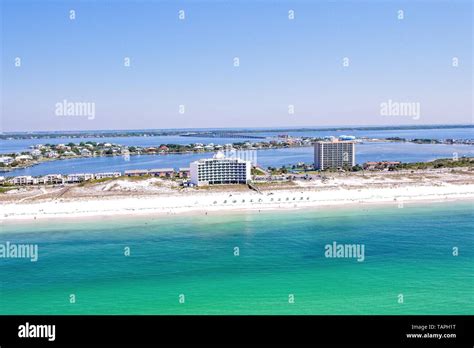 Aerial View Of Pensacola Beach Florida Usa Stock Photo Alamy