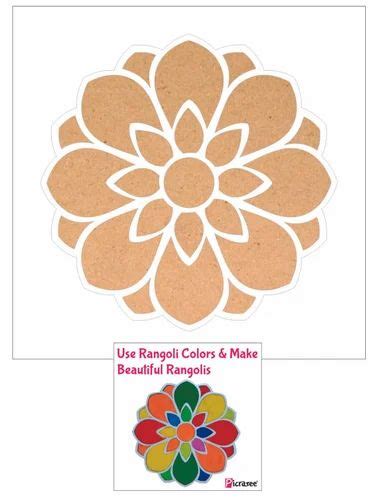 DIY MDF Readymade Rangoli Stencil Mats Easy To Use Easy To Fill Rangoli