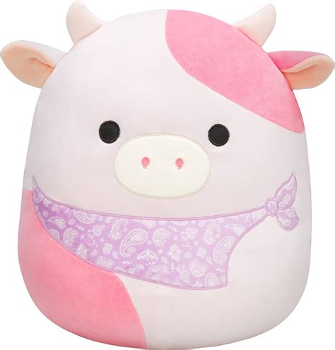 Squishmallows Original 14 Inch Reshma Light Pink Cow With