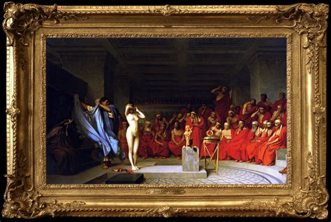 Orientalist Art Phryne revealed before the Areopagus Jean Léon