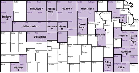 Kansas State Map Counties - Cornie Christean