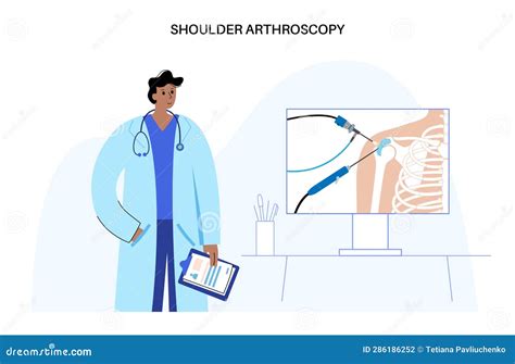 Shoulder Arthroscopy Poster Stock Illustration Illustration Of