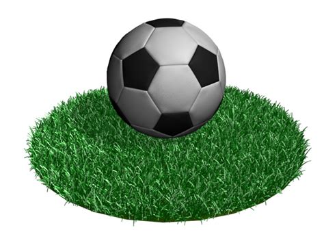 Footballsoccer Ball And Particle Grass