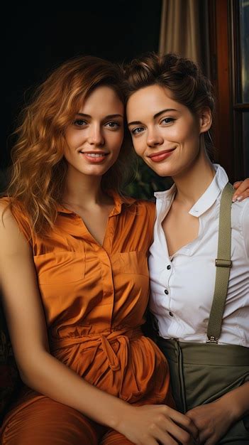 Premium Photo Portrait Of Loving Lesbian Couple