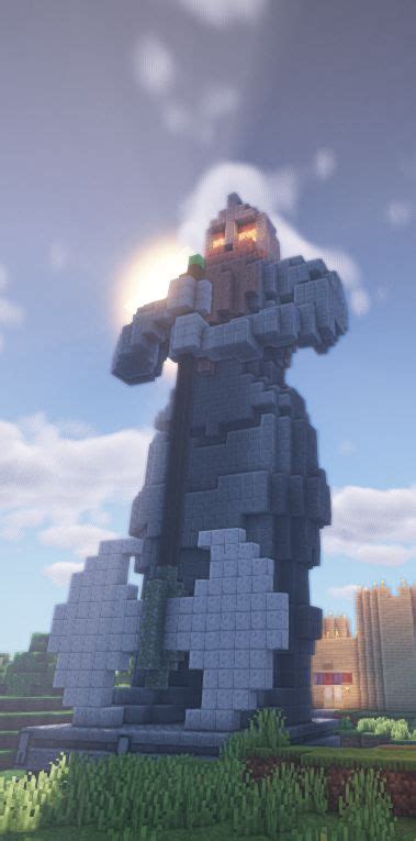 Made A Dwarf Statue In Survival Minecraft Minecraft Architecture