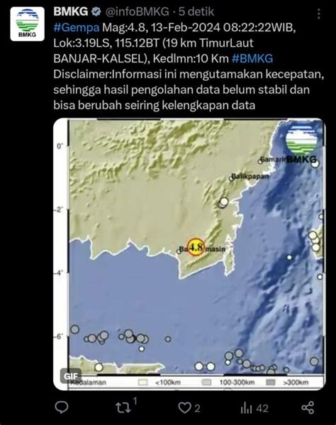 Gempa Di Kalsel Akibat Aktivitas Patahan Meratus Kalsel Daily