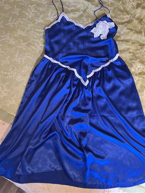 Vintage Victorias Secret Satin Midi Nightgown Linger Gem