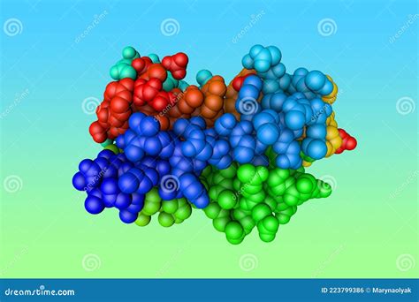 Molecular Structure Of Human Interleukin 6 Pro Inflammatory Cytokine