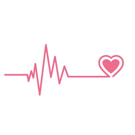 Heart Pulse Cardiogram Line Heartbeat Heartbeat Cardiogram Line Line