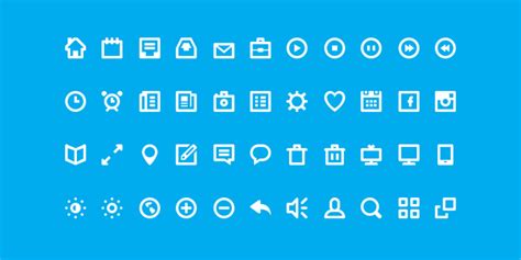 White Icon Set #273116 - Free Icons Library