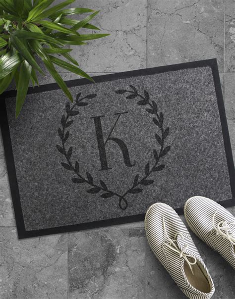 Personalised Floral Monogram Door Mat - Hamperlicious