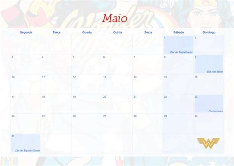 Calendario Mensal 2021 Maio Mulher M Fazendo A Nossa Festa