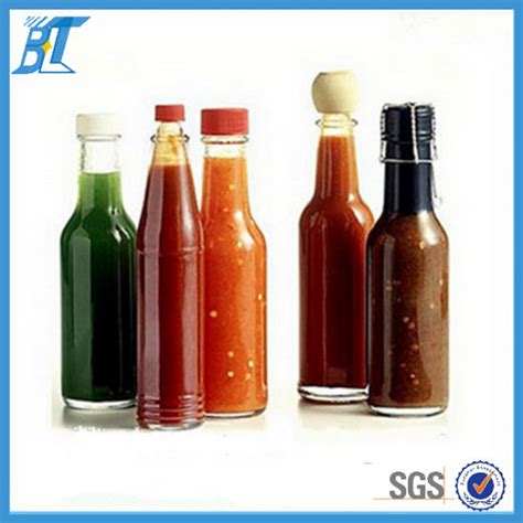 China Food Grade 150 Ml 180 Ml Hot Sauce Bottles Pepper Glass Bottles