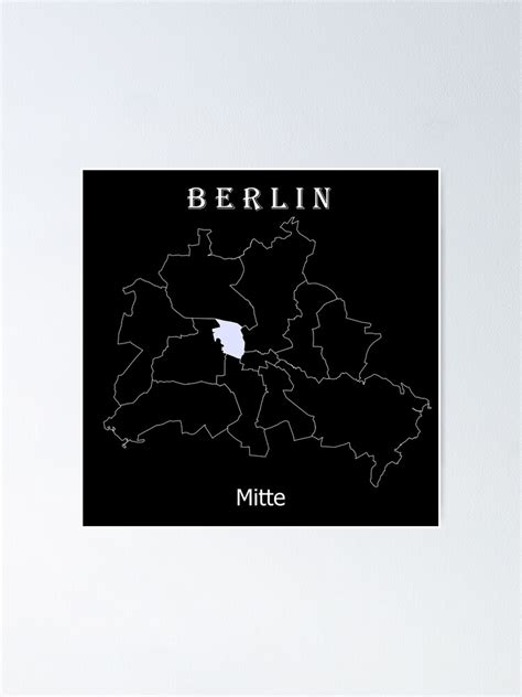 "Berlin center districts map" Poster for Sale by world-city-map | Redbubble