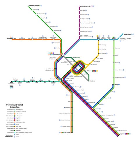 Transit Maps: Unofficial/Future Map: Denver RTD Rail Transit by Theo Ditsek