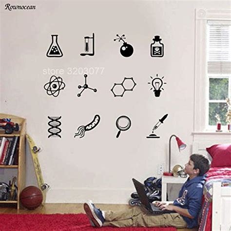 Buy Gadgets Wrap Assorted Science Lab Symbols Wall Sticker Science Wall ...