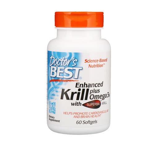 Doctor's Best, Enhanced Krill Plus Omega3s with Superba Krill, 60 ...