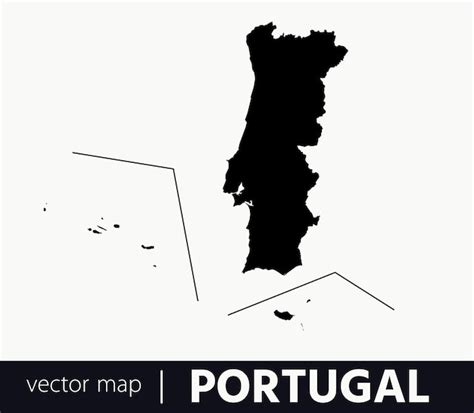 Premium Vector High Detailed Vector Map Portugal