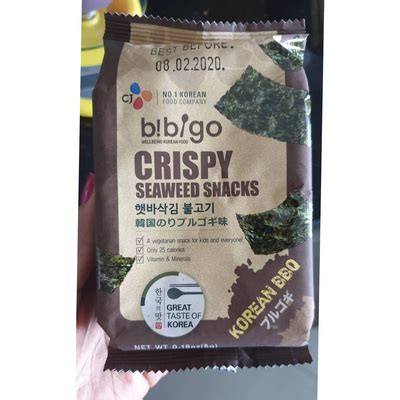 Carbs In Bibigo Crispy Seaweed Snacks Korean BBQ Carb Manager