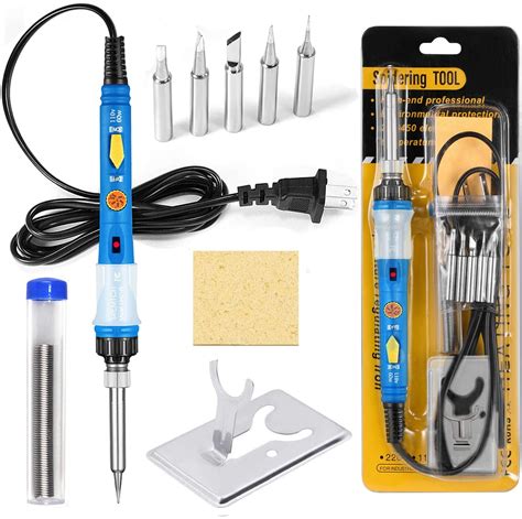 SREMTCH 60W Soldering Iron Kit With Adjustable Temp On Off Switch