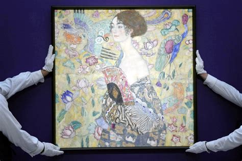 Austrian Artist Gustav Klimt S The Lady With A Hand Fan Breaks