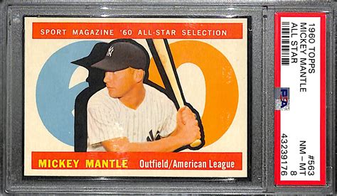 Lot Detail Topps Mickey Mantle All Star Card Psa