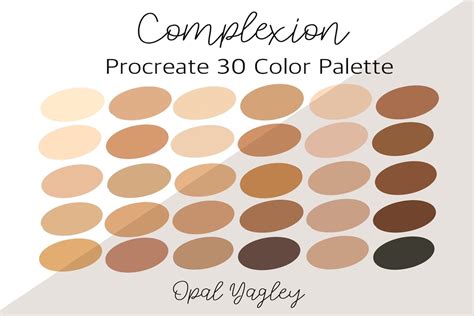 Complexion Skin Tone Procreate Color Palette Swatches 953489 Procreate Design Bundles