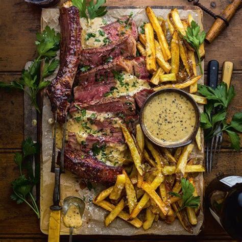 Steak Frites With Whisky Peppercorn Sauce Recipe Elle Gourmet